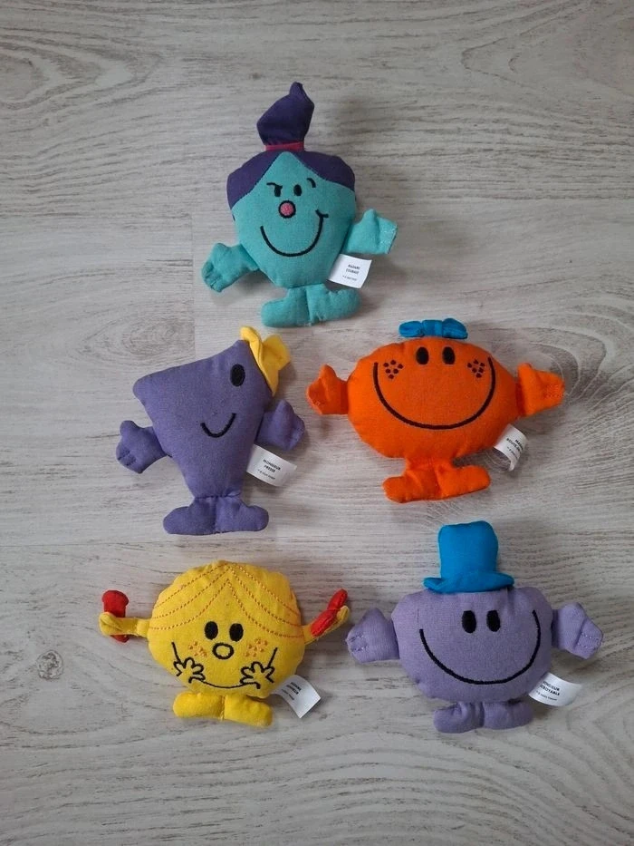 Lot 5 peluches Monsieur Madame